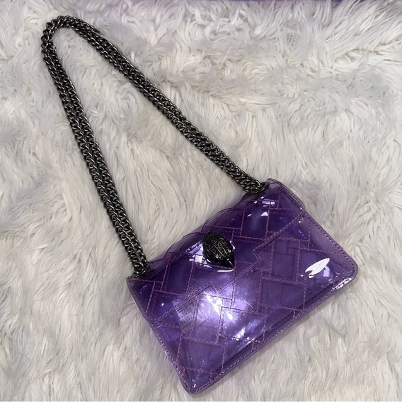 Kurt Geiger • Transparent Purple Jelly Mini Kensington Purse - Picture 5 of 16